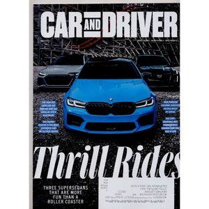 CAR AND DRIVER NOV 2021 THRILL RIDES, Audi RS7, Pagani Huayra, Porsche Cayenne,